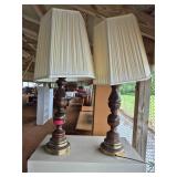 Pair of 1970 Wooden Lamps