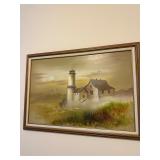 Large Framed Painting by Lacoste