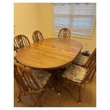 Wooden Kitchen Table with 6 Chairs