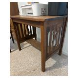 Vintage Wooden Library Style Desk and Chair