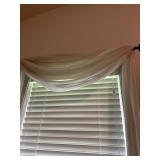 Pair of White Sheer Drape Curtains