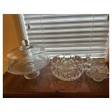 Cut Glass Lot and Cake Stand