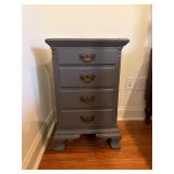 Dark ship gray painted 4 drawer table