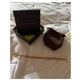Sterling bracelet in gold tone