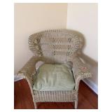 Painted wicker chair