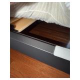 King size metal bed frame with wooden slats