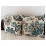 2 heavy throw pillows