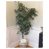 Faux tree approx 5.5' tall in Chinese Vase