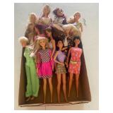 Lot of 12 Barbies