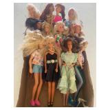 Lot of 12 Barbies