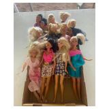 Lot of 12 Barbies