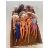 Lot of 12 Barbies