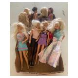 Lot of 12 Barbies