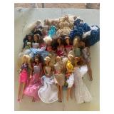 Lot of 18 Barbies