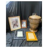 Assorted Picture Frames and Metal Decor
