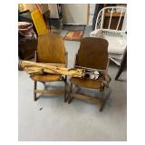 Wooden Fold out Chairs and Gold Clubs