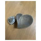 Vintage Heart Shaped Jewelry Dishes