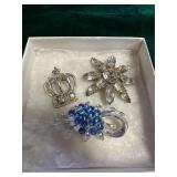 Silver Toned Brooches