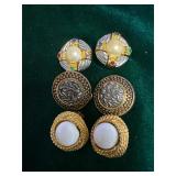 Clip in Round Earrings Lot