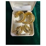 Vintage Gold Tone Earrings Lot