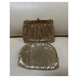 Whiting and Davis Vintage Gold Metal Mesh Evening