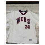 Vintage Sand-Knit WCBS Station Softball Jersey