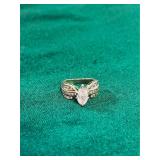 Vintage 14k Gold Marquise Diamond Ring