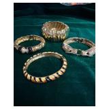 Assortment of Gold Bangle Bracelets