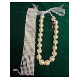 Faux Pearl Necklaces, Stephan & Co. Ribbon Tie Str