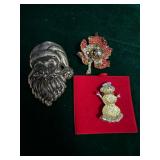 Assortment of Holiday Brooches