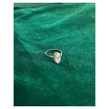 Marquise Cut Cubic Zirconia Sterling Silver Ring