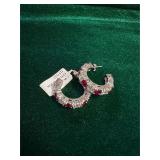 C.W. Collection Sterling Hoop Earrings