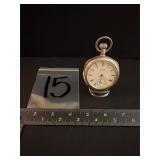 antique A.W. Co. Waltham open-face pocket watch