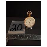 W.P. Yeoman Open face pocket watch