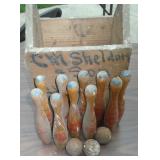 WOOD BOWLING SET