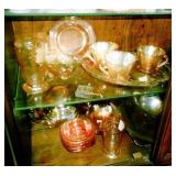 CARNIVAL GOLD FLORAL GLASSWARE