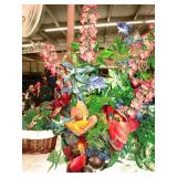 crystal vase with flowers
