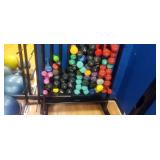 Coated Aerobic Dumbells with Rack