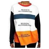 {each} Dubgee White/Orange Sweatshirt