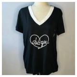 {each} Dubgee Black Knit Tee-Shirt