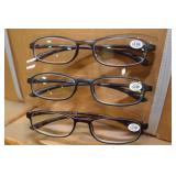 3-Pack Card Reader Glasses (3.00) Diopter