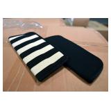 Eyewear & Cases : Back & Black / Beige Stripe Eyewear & Cases : Back & Black / Beige Stripe