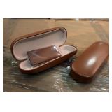 Brown Faux Leather Reading Glass Case