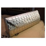 Shiny Gold Faux Alligator Eyewear Case Shiny Gold Faux Alligator Eyewear Case