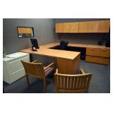 Kimball Executive Office Suite w/ 3 Chairs