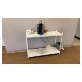 Lot: 2 Tier Metal Rack, 32" High W/ Keurig Lot: 2 Tier Metal Rack, 32" High W/ Keurig