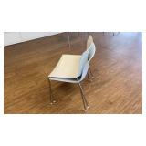 Plastic & Metal Stack Chairs (white)