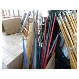 Group of Metal Mop Handles