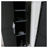 {LOT} In Closet c/o: As is Cabinet, Shelving,