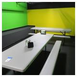 {LOT} Contents of Room: Tables, Cart, Cabinet & Ra